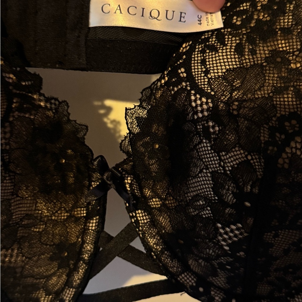 Cacique Lace Lightly Lined Balconette Bra - Picture 7 of 9